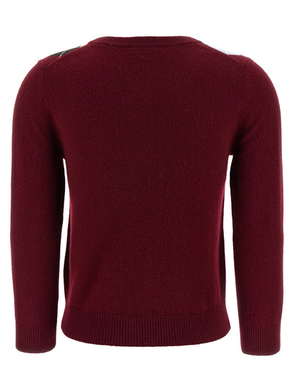 Ganni Cardigan aus Bordeaux-Merinowolle