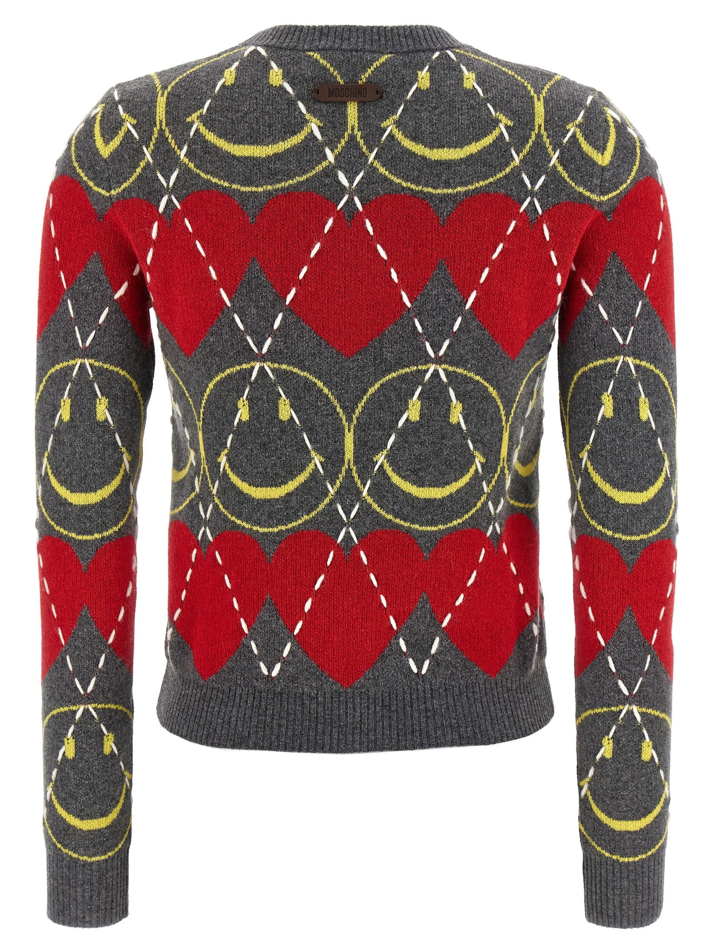 Moschino Mehrfarbige Wollstrickjacke
