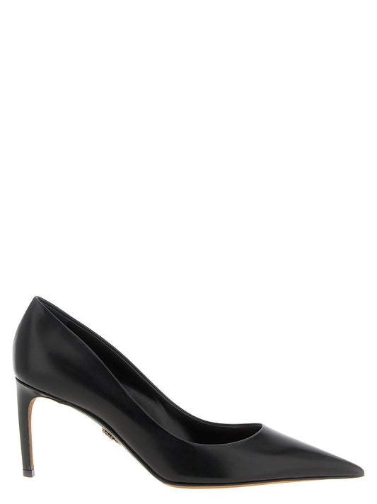 Dolce & Gabbana Schwarze Pumps aus Kalbsleder mit hohem Absatz