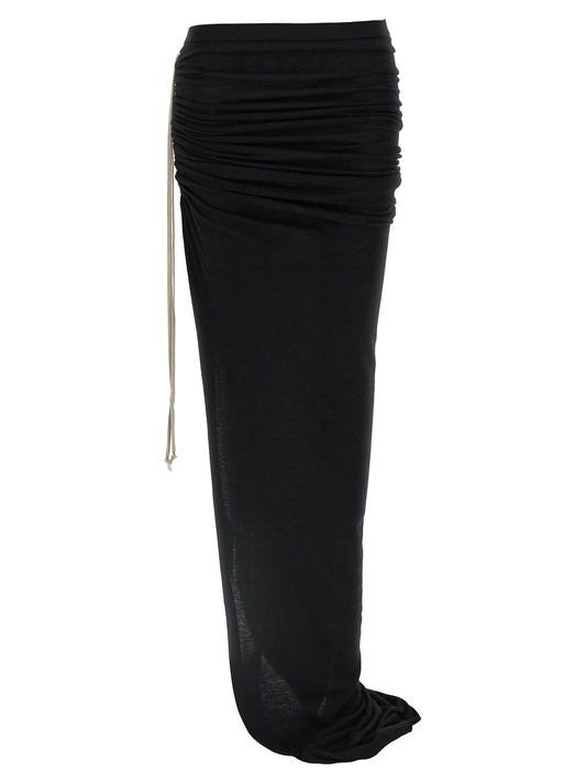 Rick Owens Schwarzer Woll-Minirock