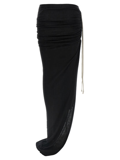 Rick Owens Schwarzer Woll-Minirock