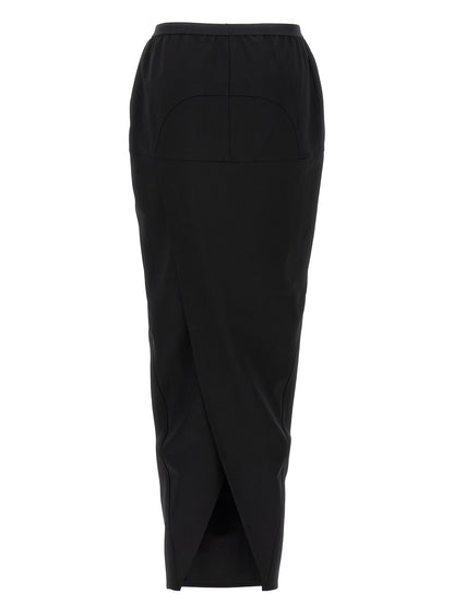 Rick Owens Schwarzer Woll-Minirock