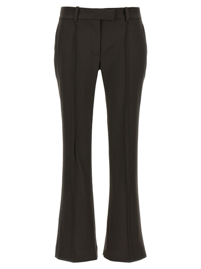The Attico Braune Hose aus reiner Schurwolle mit ausgestelltem Bein