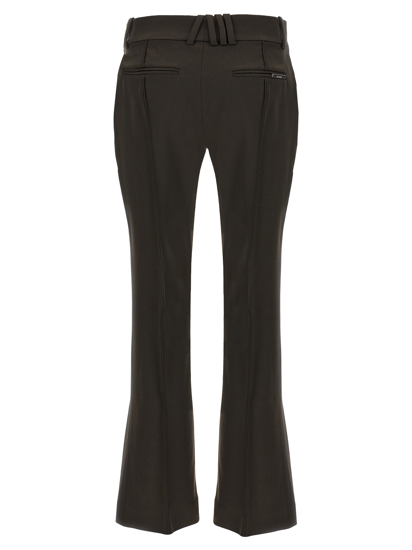 The Attico Braune Hose aus reiner Schurwolle mit ausgestelltem Bein
