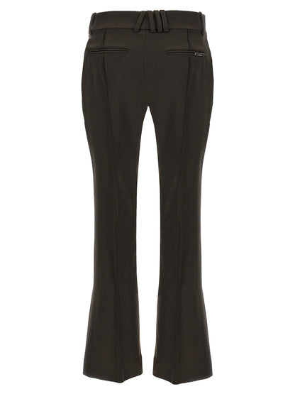 The Attico Braune Hose aus reiner Schurwolle mit ausgestelltem Bein