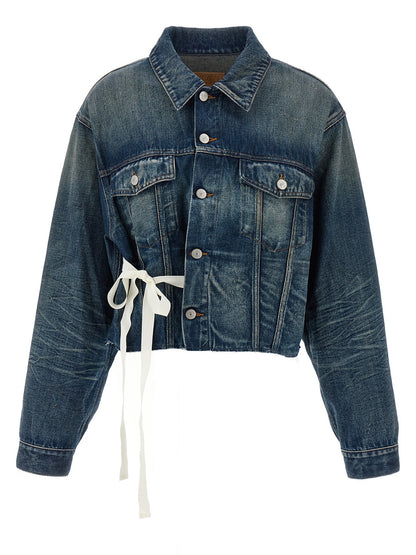 MM6 Maison Margiela Blaue Jeansjacke aus Baumwolle