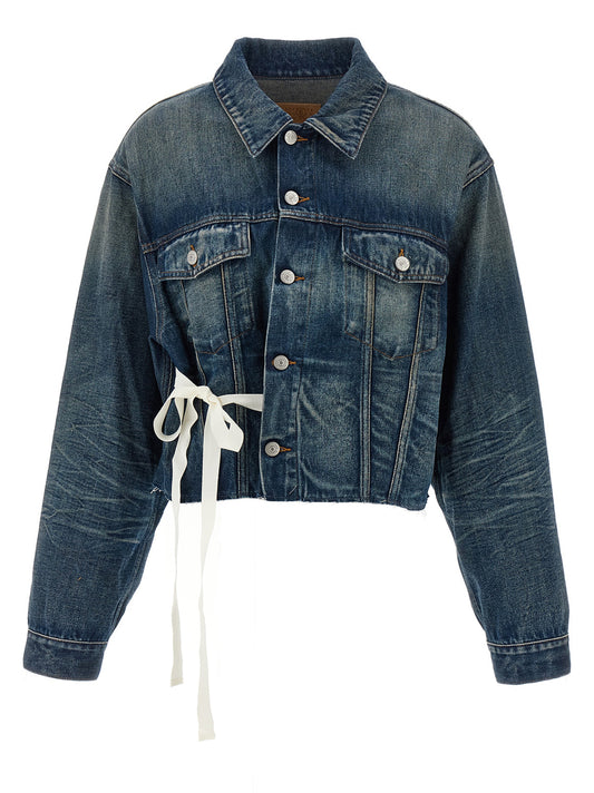 MM6 Maison Margiela Blaue Jeansjacke aus Baumwolle