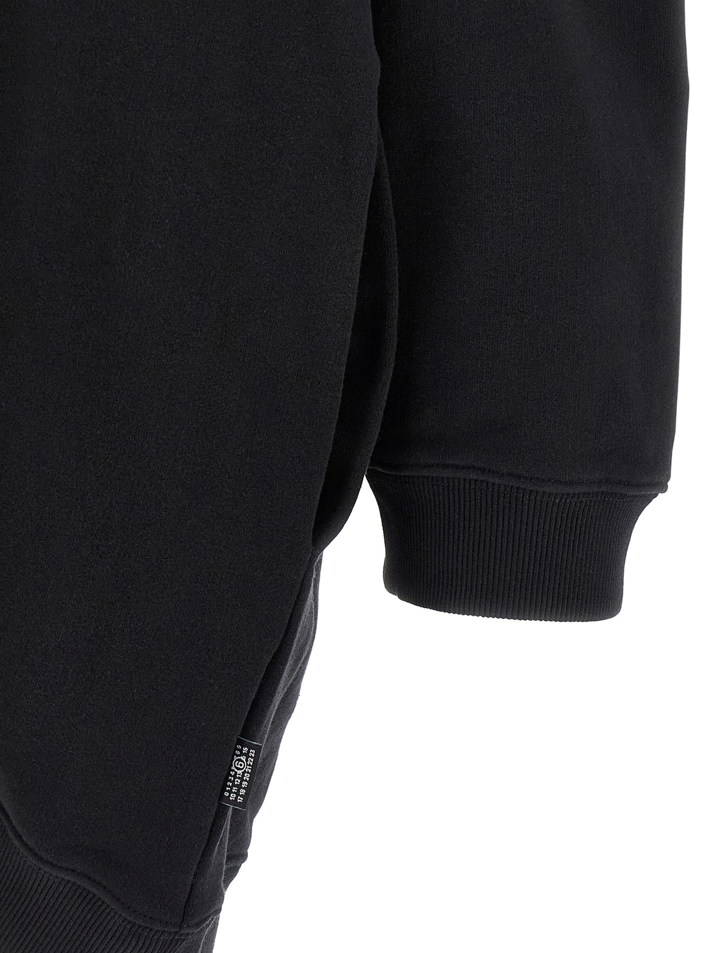 MM6 Maison Margiela Schwarzes kurzes Baumwollkleid