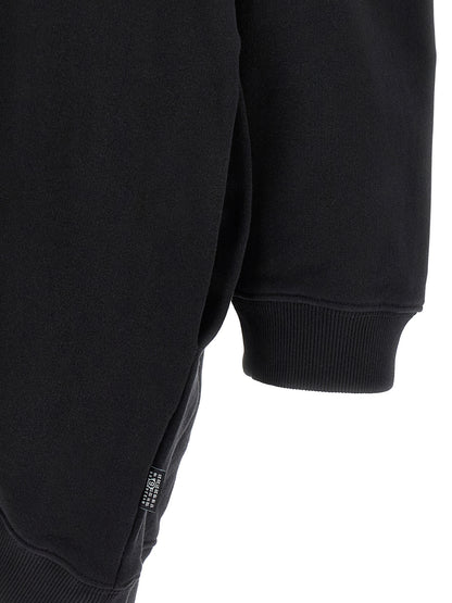 MM6 Maison Margiela Schwarzes kurzes Baumwollkleid