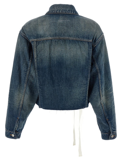 MM6 Maison Margiela Blaue Jeansjacke aus Baumwolle
