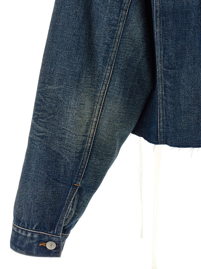 MM6 Maison Margiela Blaue Jeansjacke aus Baumwolle
