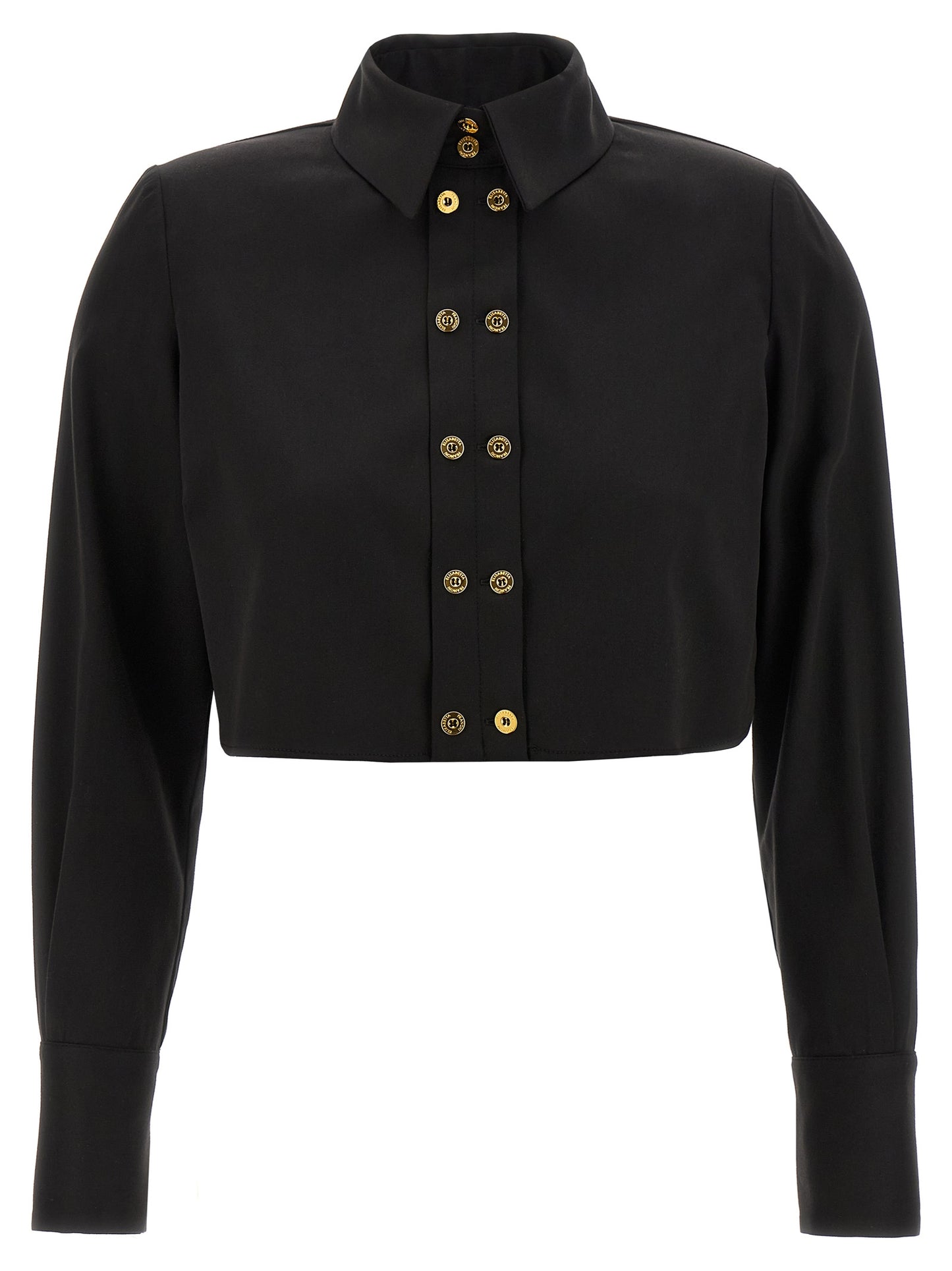 Elisabetta Franchi Schwarze Lycra-Bluse