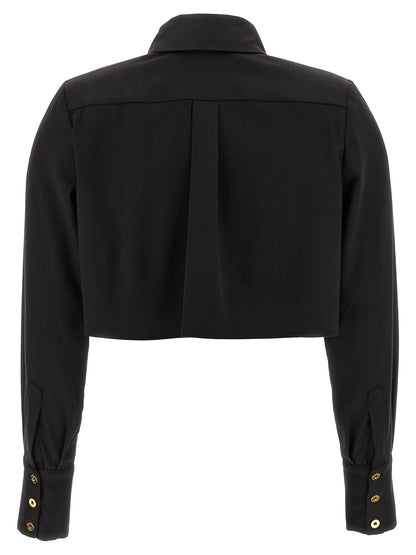 Elisabetta Franchi Schwarze Lycra-Bluse