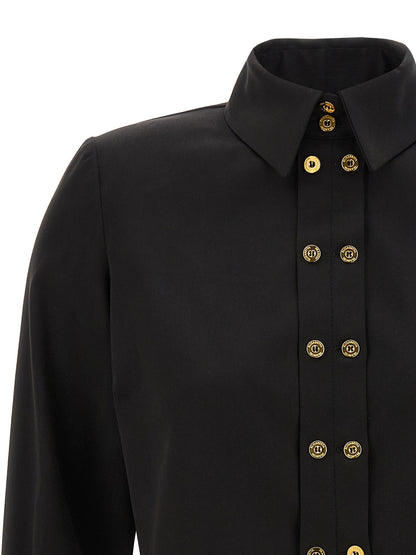 Elisabetta Franchi Schwarze Lycra-Bluse