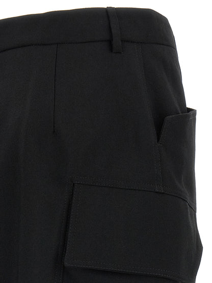 Rick Owens Schwarzer Wollrock in Midi-Länge