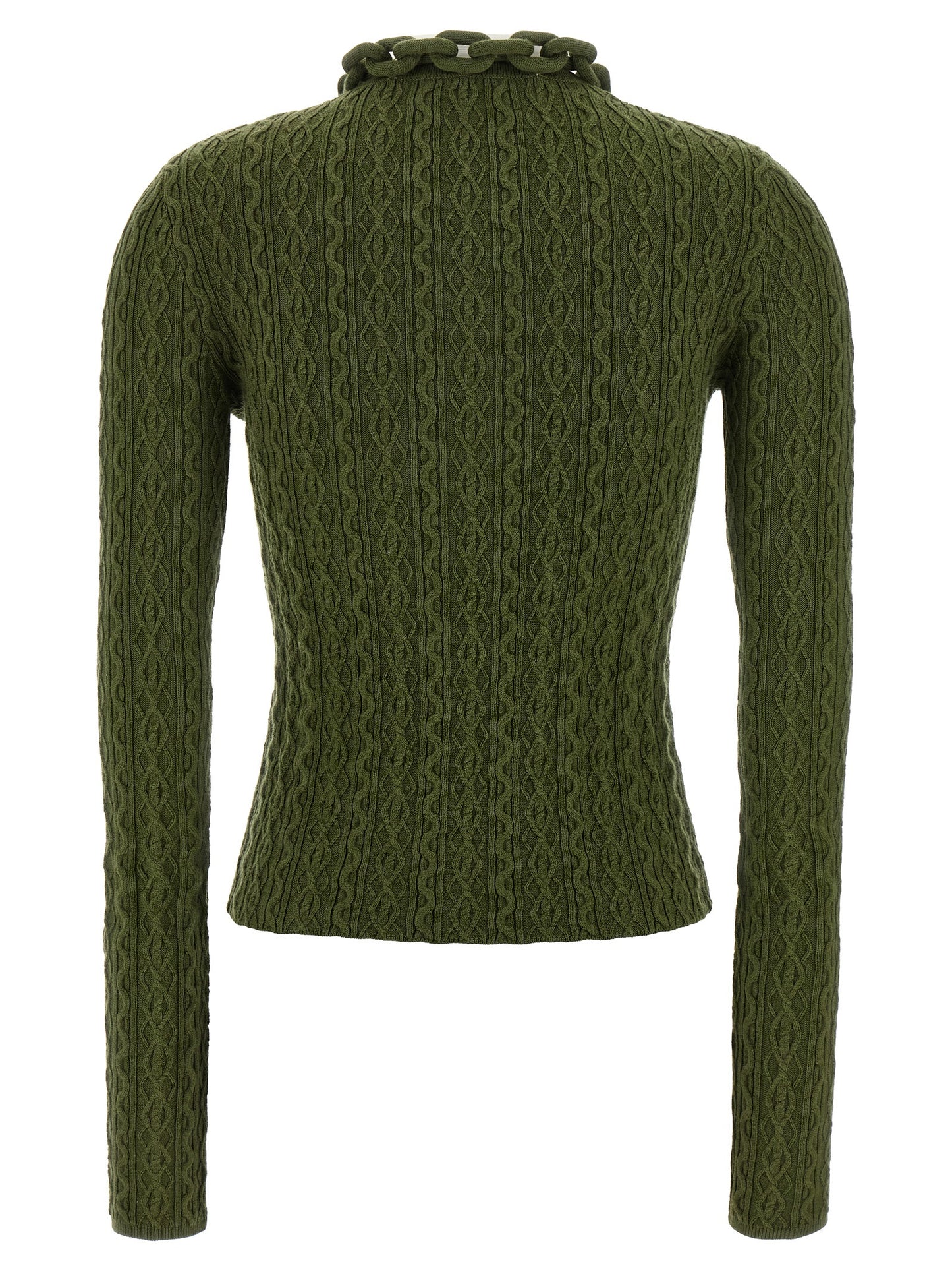 Paco Rabanne Zweifarbige Wollstrickjacke