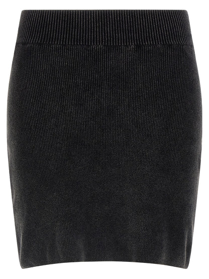 Alexander Wang Schwarzer Baumwoll-Maxirock