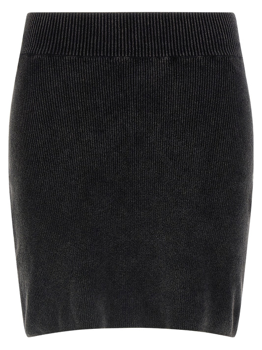 Alexander Wang Schwarzer Baumwoll-Maxirock