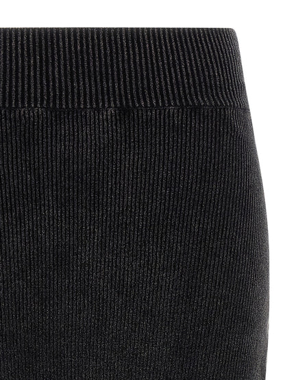 Alexander Wang Schwarzer Baumwoll-Maxirock