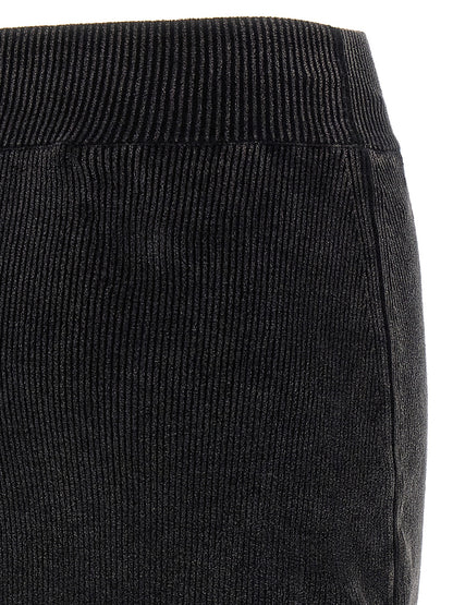 Alexander Wang Schwarzer Baumwoll-Maxirock