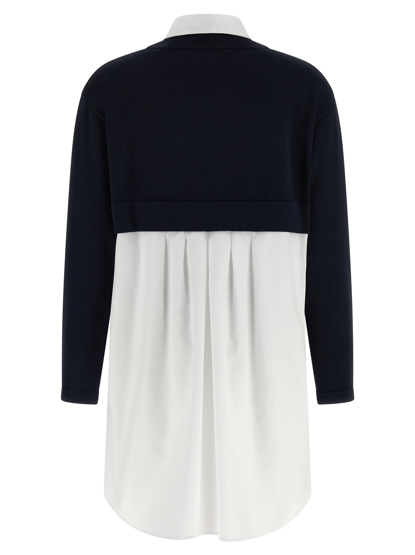 Elisabetta Franchi Kurzes blaues Kleid aus Viskose
