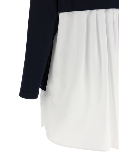 Elisabetta Franchi Kurzes blaues Kleid aus Viskose