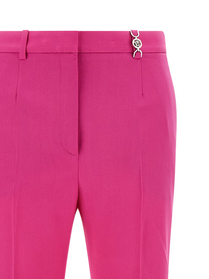 Versace Fuchsia Virgin Wool Flared Pants