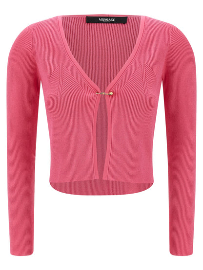 Versace Fuchsia Viskose-Strickjacke