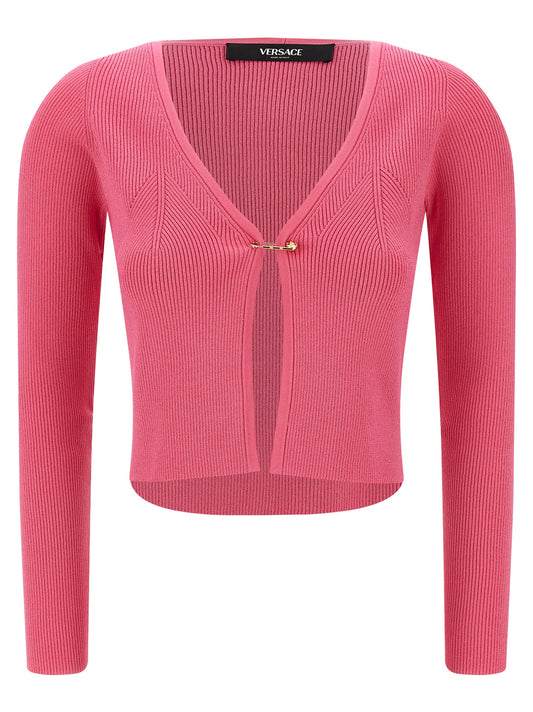 Versace Fuchsia Viskose-Strickjacke