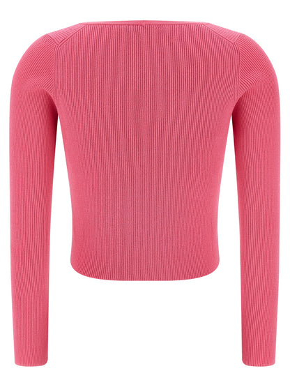 Versace Fuchsia Viskose-Strickjacke