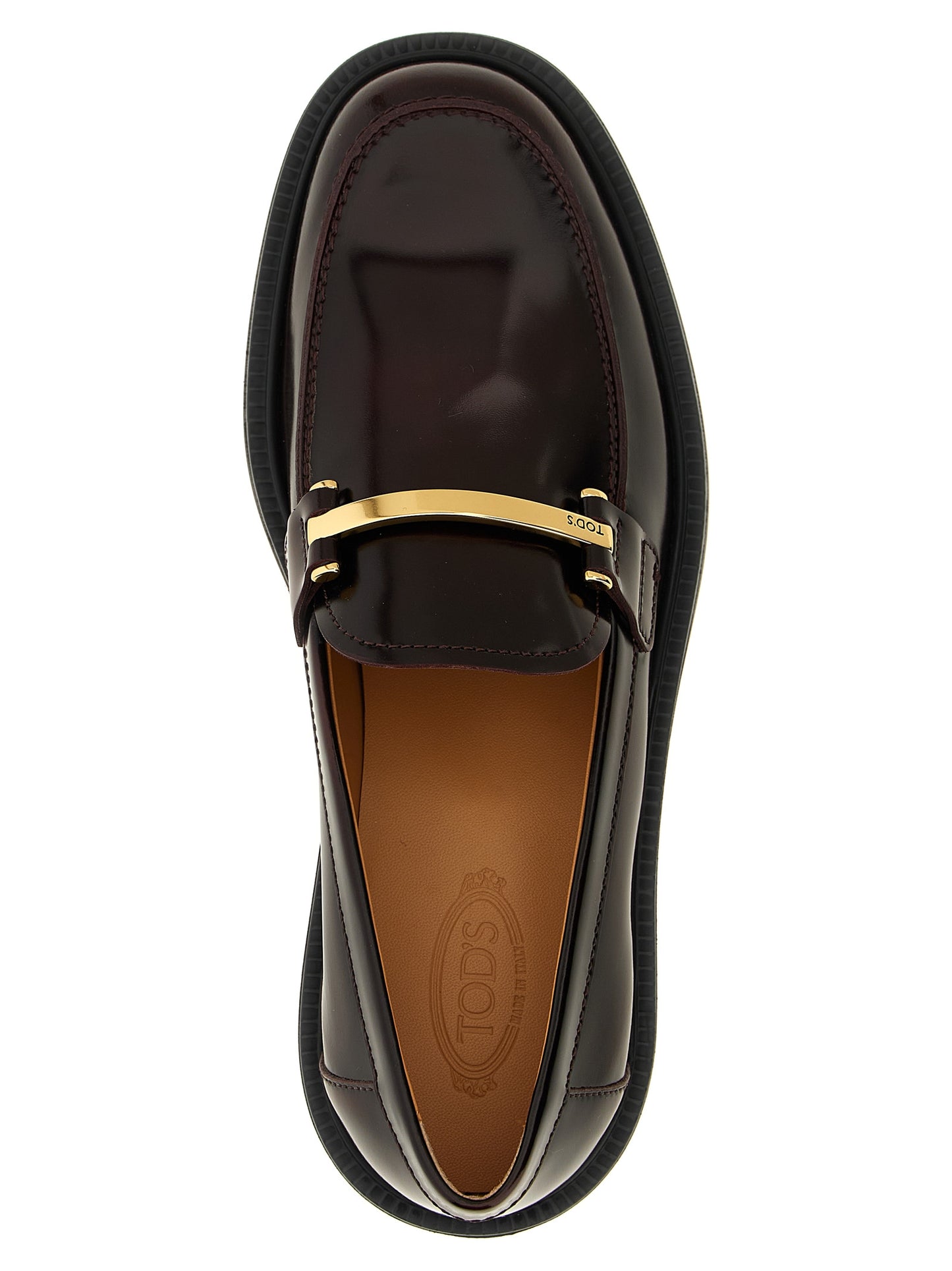 Tod's Bordeaux Kalbsleder Loafer