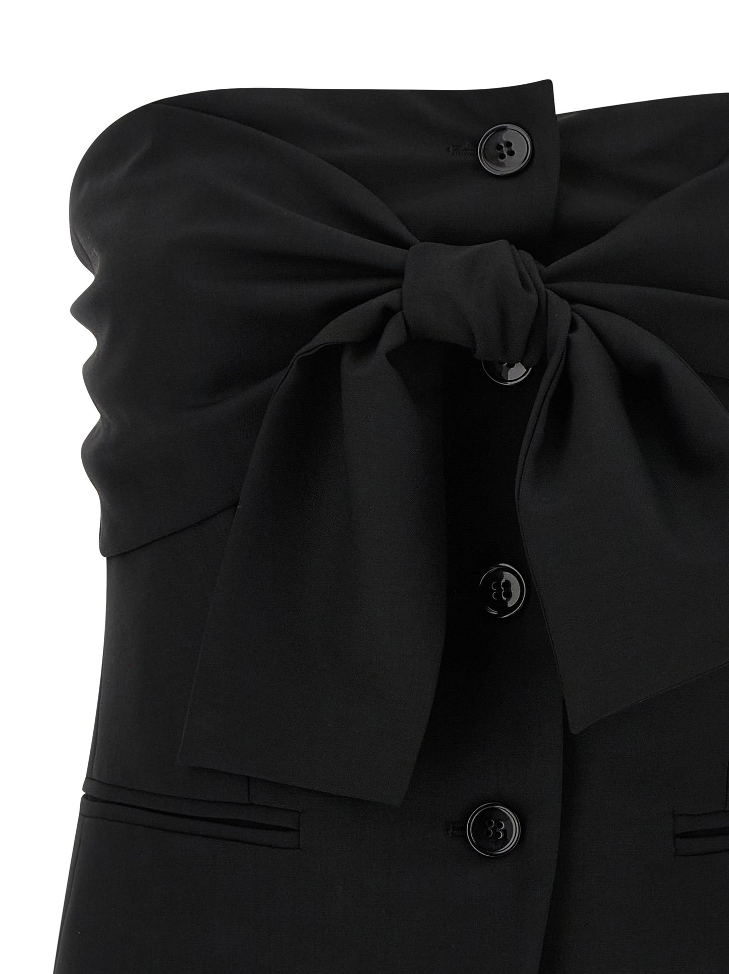 Max Mara Schwarze Tanktops aus reiner Schurwolle