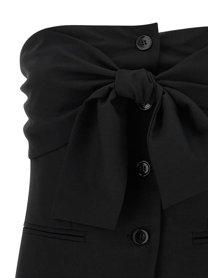 Max Mara Schwarze Tanktops aus reiner Schurwolle