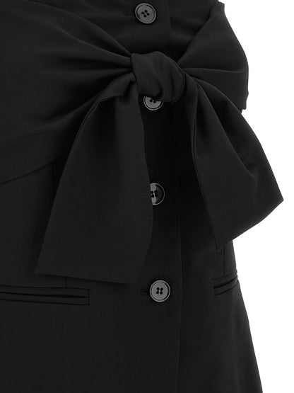 Max Mara Schwarze Tanktops aus reiner Schurwolle