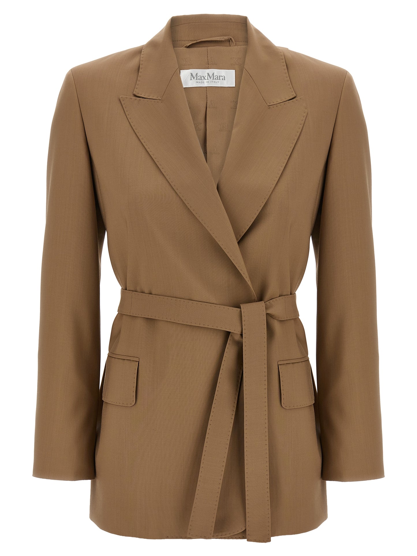 Max Mara Brauner Blazer aus reiner Schurwolle