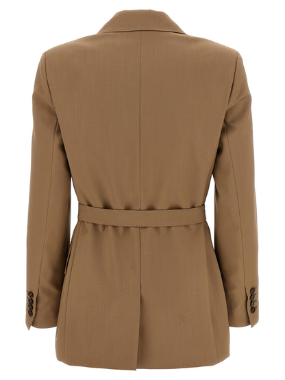 Max Mara Brauner Blazer aus reiner Schurwolle