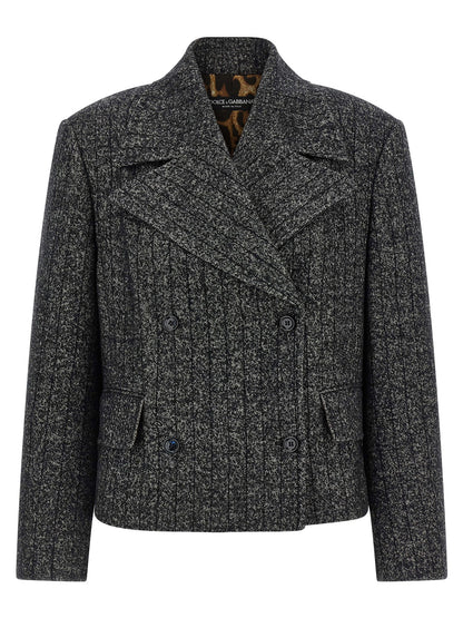 Dolce & Gabbana Zweifarbiger Blazer aus Elasthan
