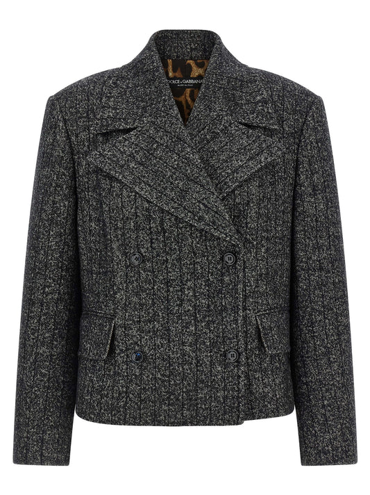 Dolce & Gabbana Zweifarbiger Blazer aus Elasthan