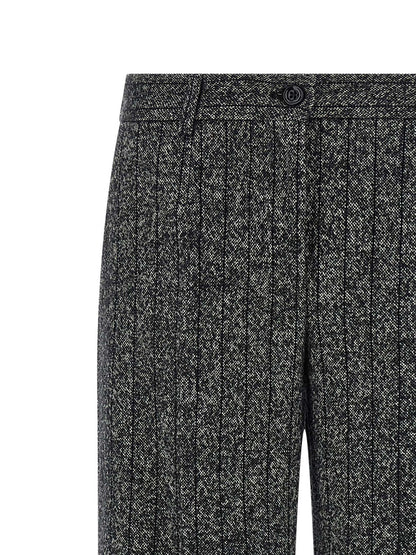 Dolce & Gabbana Zweifarbige Hose aus reiner Schurwolle