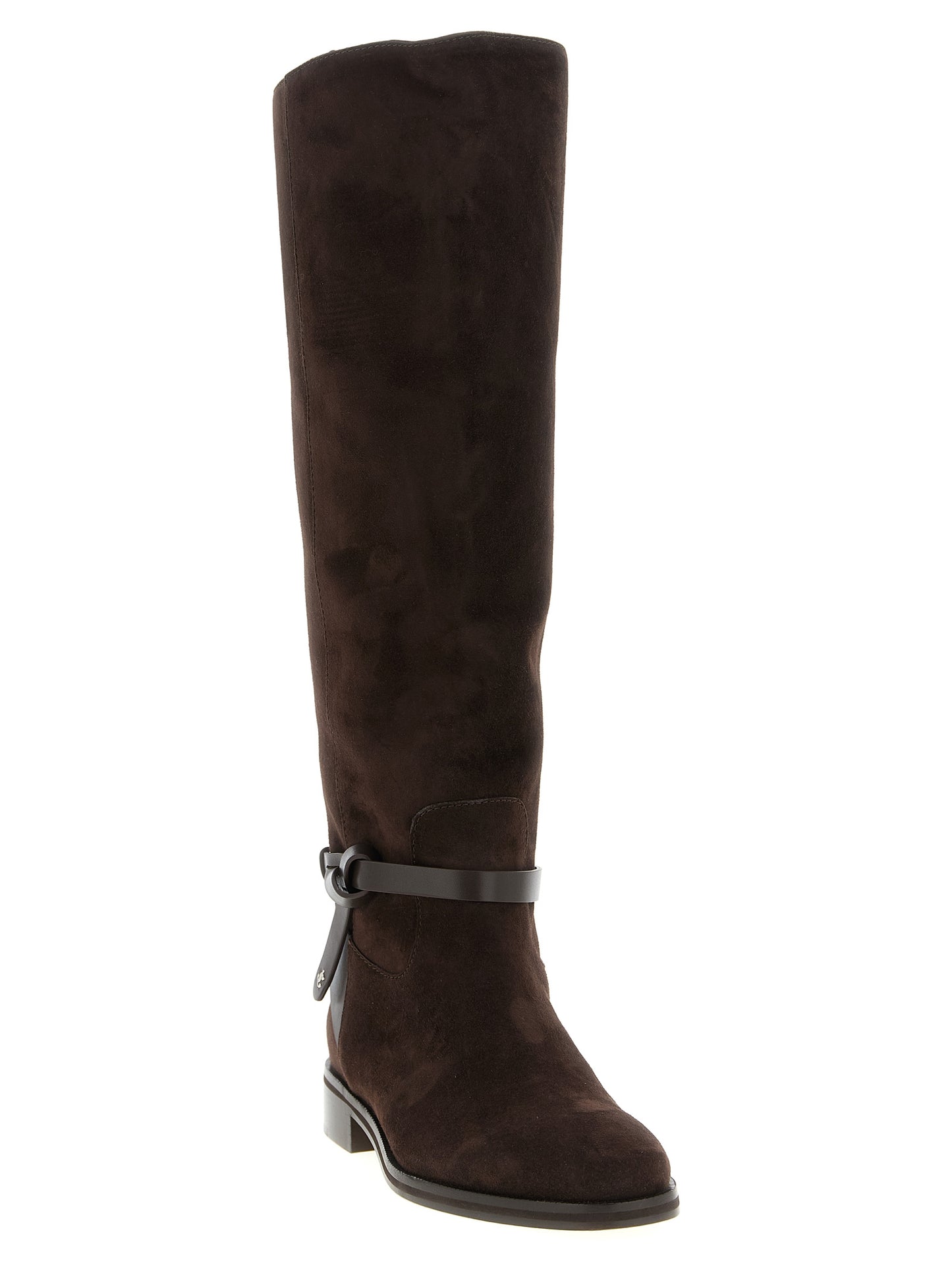 Jimmy Choo Braun Leder Over The Knee