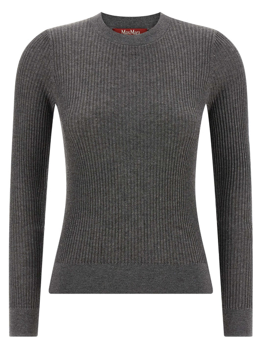 Max Mara Grauer Seiden-Cardigan