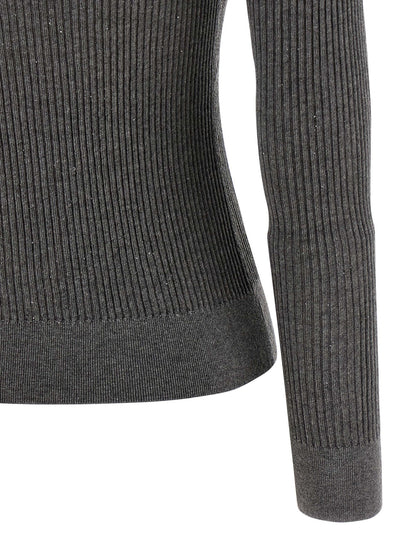Max Mara Grauer Seiden-Cardigan