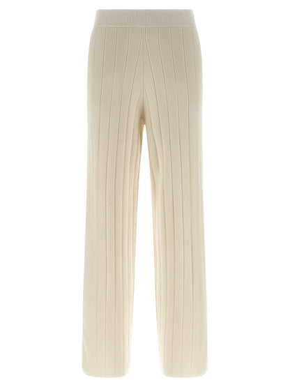 Max Mara Weiße Kaschmir-Jogginghose (Trainingshose)