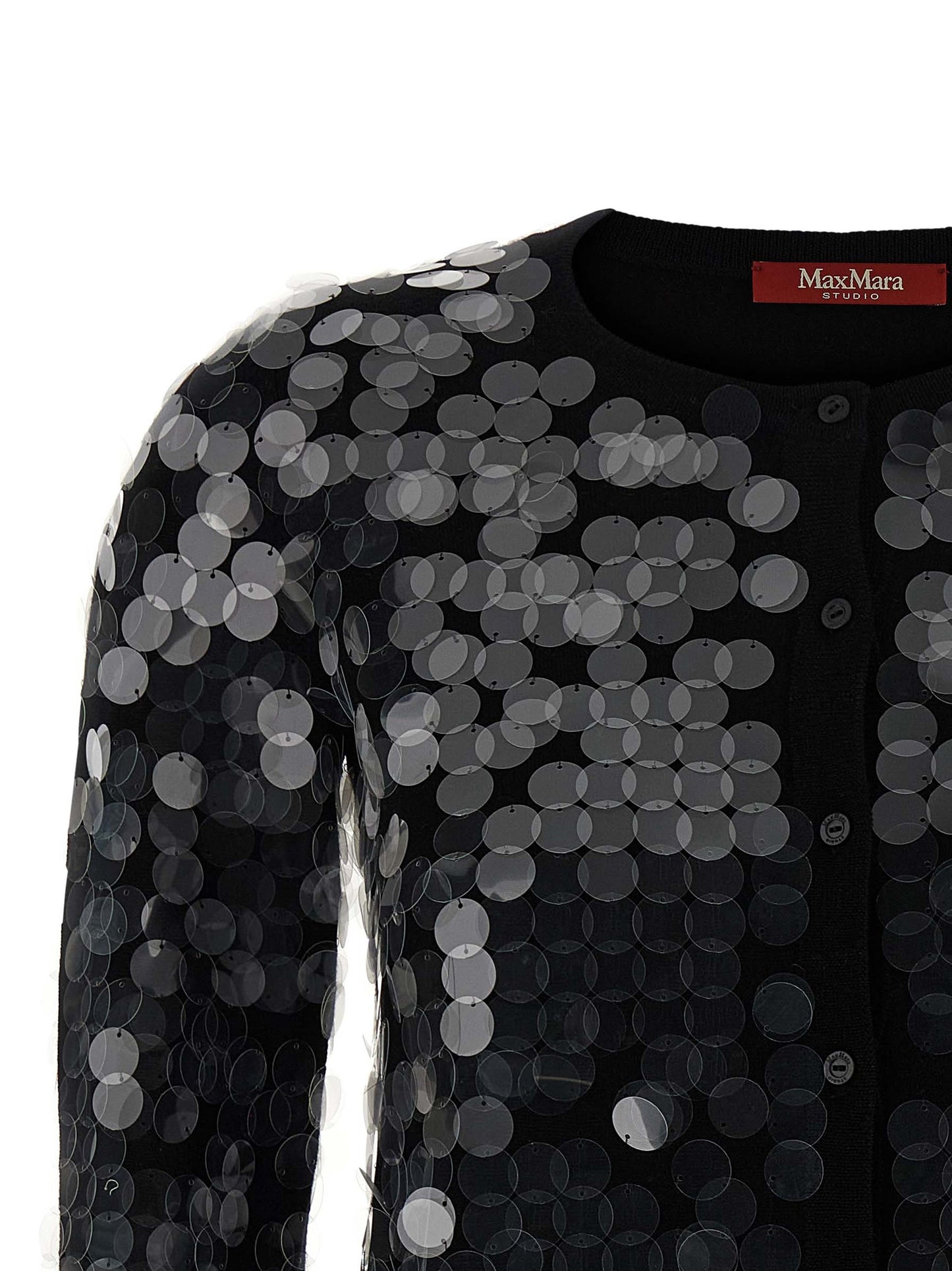 Max Mara Schwarzer Cardigan aus Schurwolle