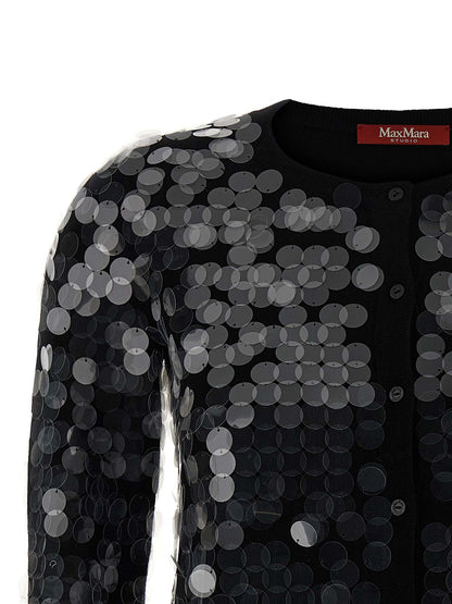 Max Mara Schwarzer Cardigan aus Schurwolle