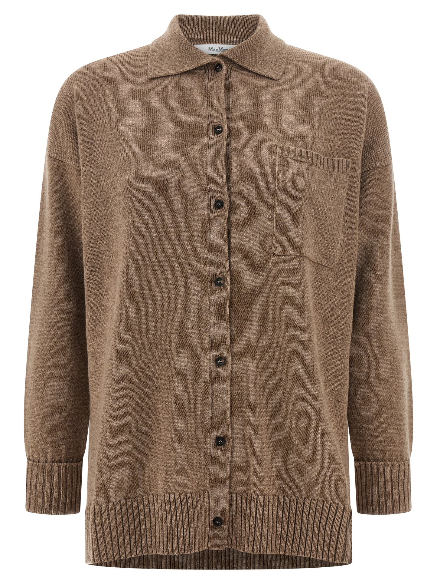 Max Mara Brauner Kaschmir-Strickjacke