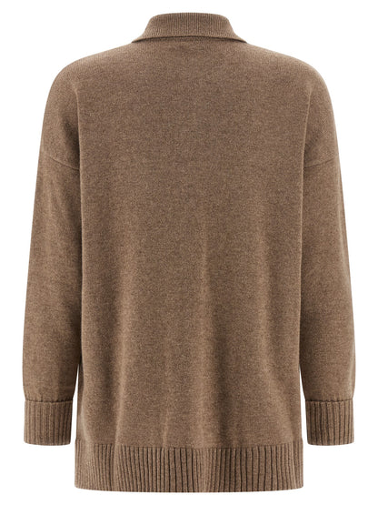 Max Mara Brauner Kaschmir-Strickjacke