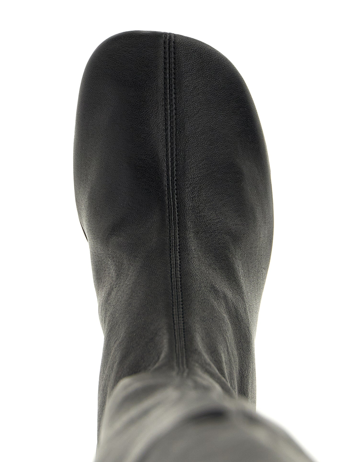 Jil Sander Schwarze Leder Overknee-Stiefel