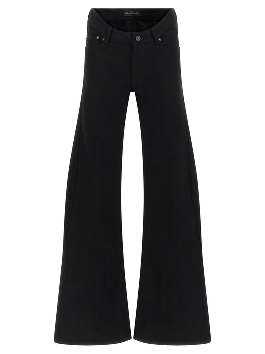 Balenciaga Schwarze Baumwoll-Schlagjeans