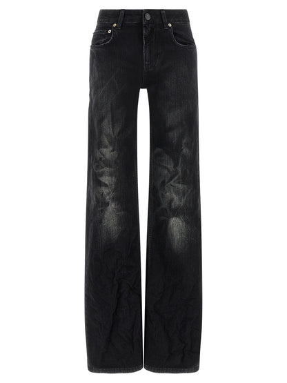 Balenciaga Schwarze Baumwoll-Schlagjeans